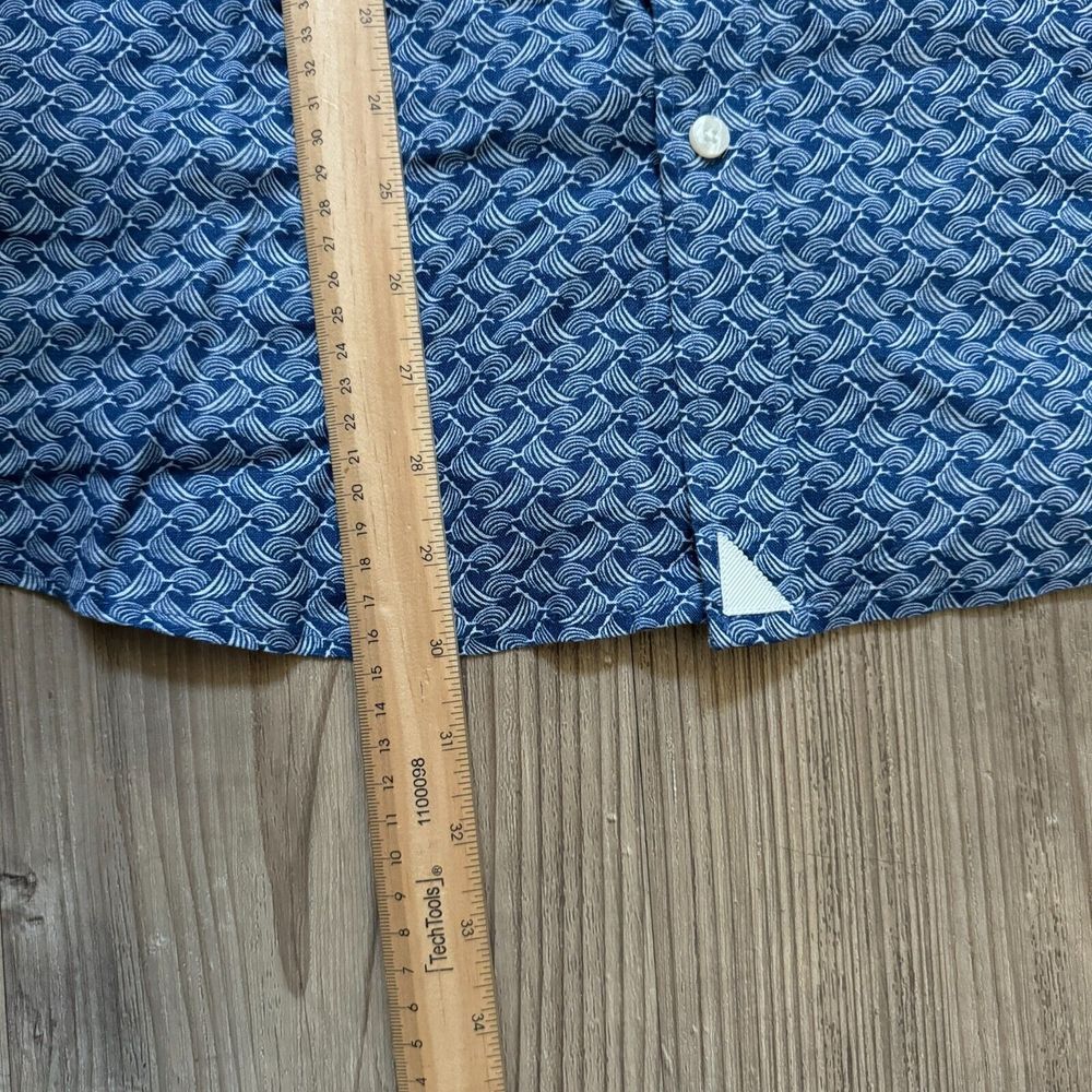 Untuckit Blue Patterned Casual Button Down Shirt - image 4